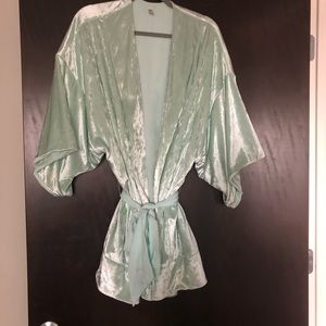 Free People Crushed Velvet Pajama Robe